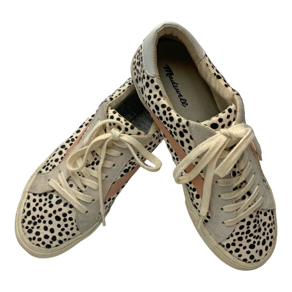MADEWELL AH 758 Sidewalk Low Dyed Fur Calf Hair Leather Sneakers - Picture 5 of 10